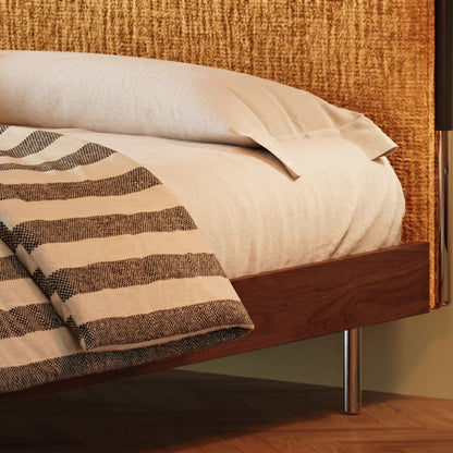 Sunnywood Upholstered Bed – Solid Wood & Chenille Vintage Platform Bed