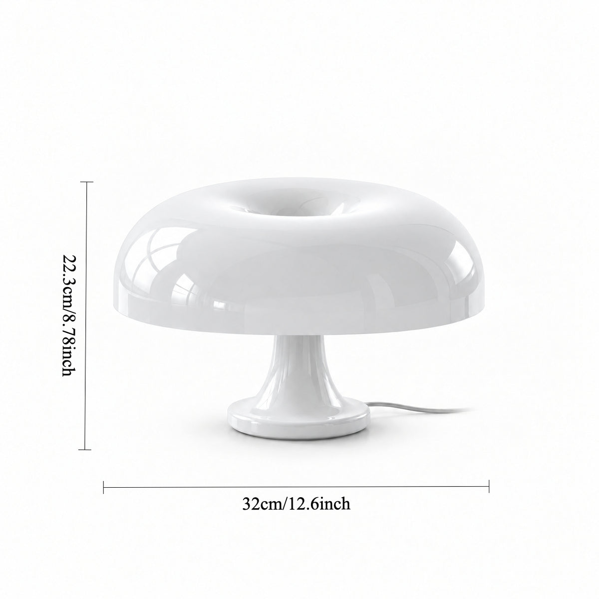 Artemide Nessino Mushroom Table Lamp-Retro Colour & Sculptural Curves
