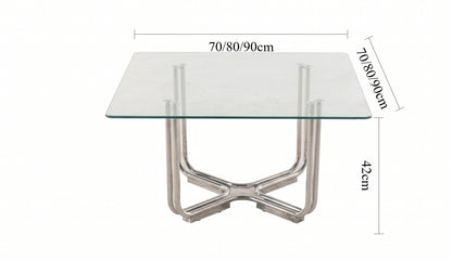 Glassline Coffee Table – Bauhaus-Inspired Transparency & Steel