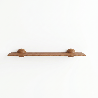 Modern Minimalist Sculptural Console Table - Solid Wood Wall-Mounted Entryway Shelf