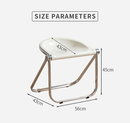 Modern Acrylic Folding Stool – A Fusion of Minimalist Design and Everyday Functionality