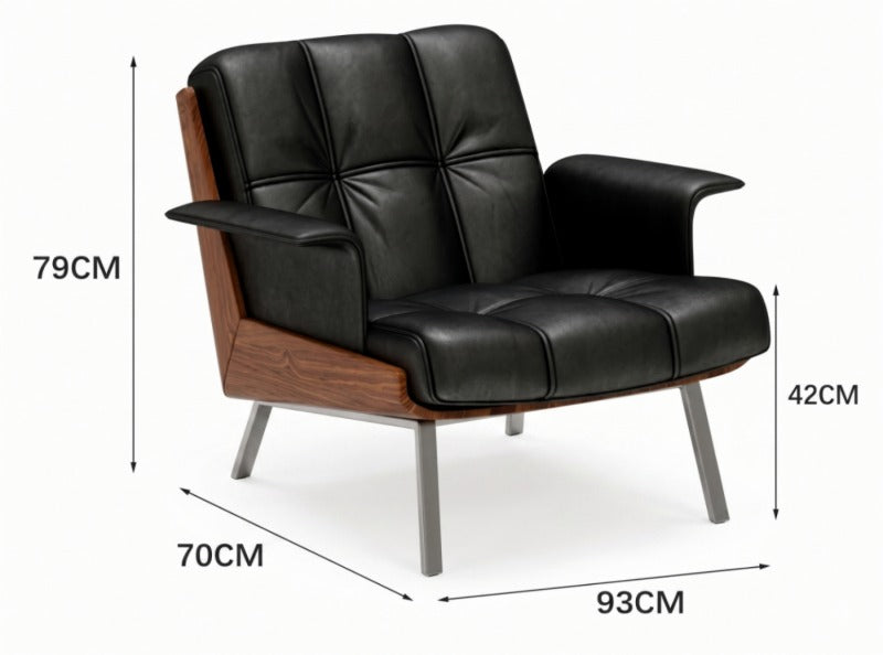 Daiki Lounge Chair – Sculptural Nordic Comfort with Architectural Elegance