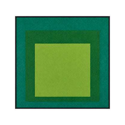 Josef Albers Inspired Bauhaus Geometric Abstract Wall Art - Layered Colour Block Print
