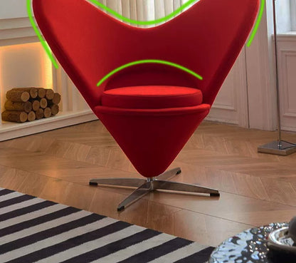 Sillón giratorio Designer Heart: una fusión de estilo romántico y comodidad diaria