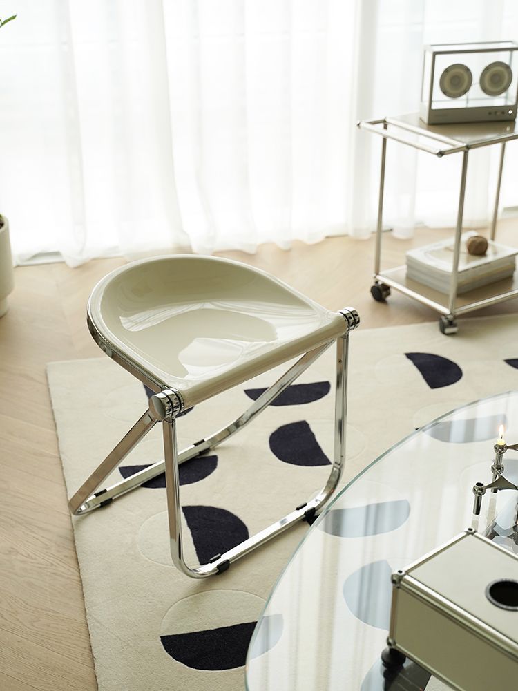 Modern Acrylic Folding Stool – A Fusion of Minimalist Design and Everyday Functionality