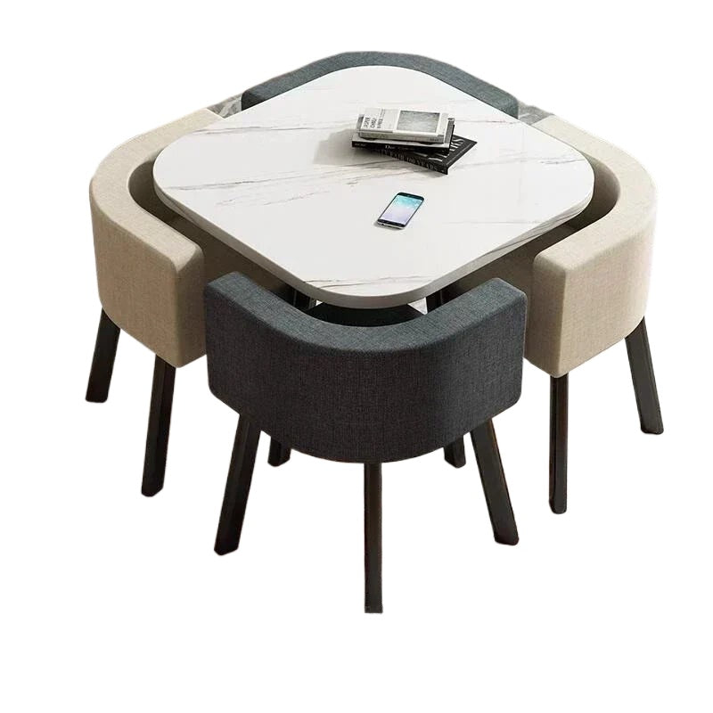 Nordic-Style Table and Chair Set with Storage-Redefining Light Luxury and Minimalism
