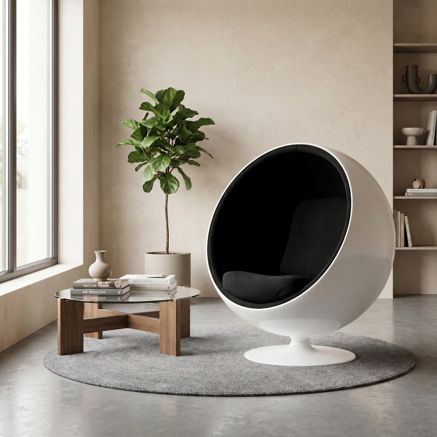 Eero Aarnio Ball Chair – Space Age Fiberglass Swivel Pod Chair