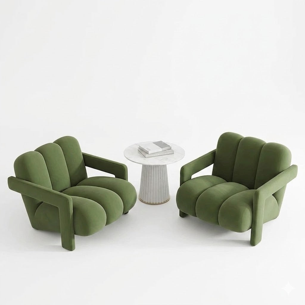 Designer Plush Velvet Accent Chair -Indulge in Modern Comfort
