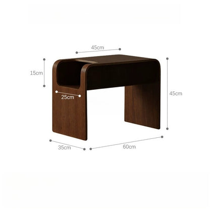 Nordic Solid Wood Sofa Side Table – Minimalist Designer Accent Table