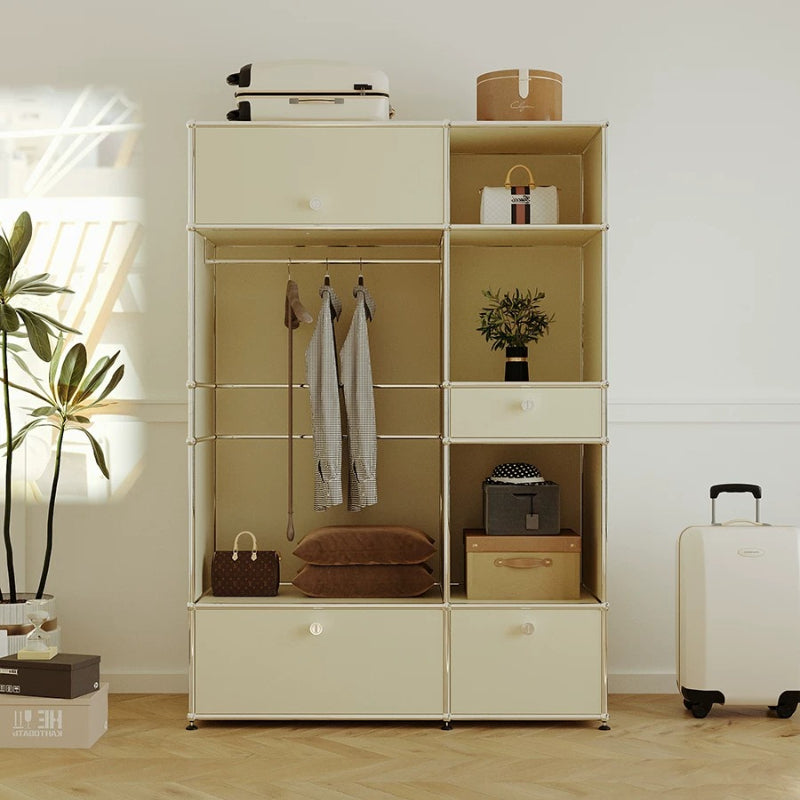 Modern Bedroom Wardrobe – Freestanding Clothes Rack & Storage Cabinet
