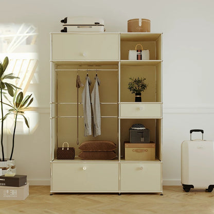 Modern Bedroom Wardrobe – Freestanding Clothes Rack & Storage Cabinet