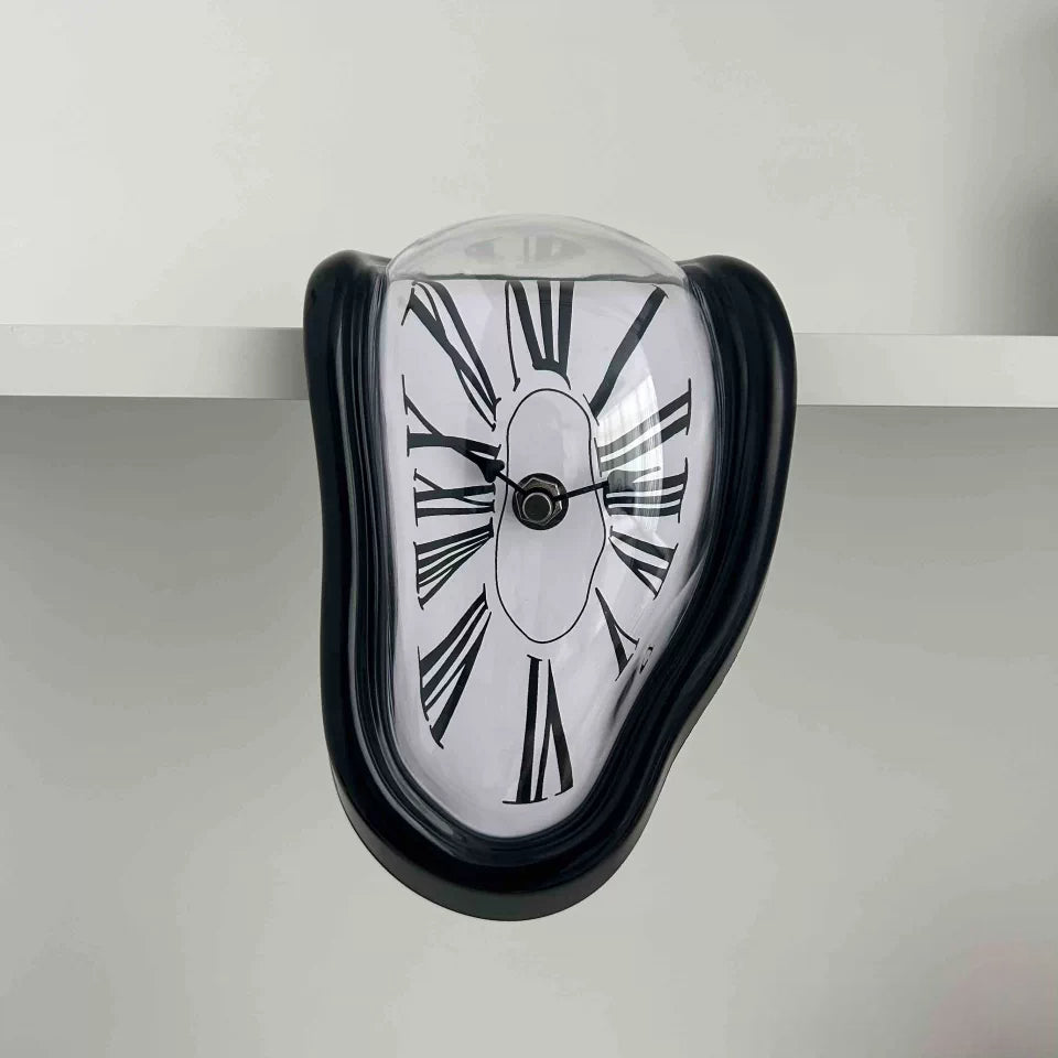 Surrealist Melting Clock – Retro Roman Numeral Desk Corner Clock for Creative Home Decor