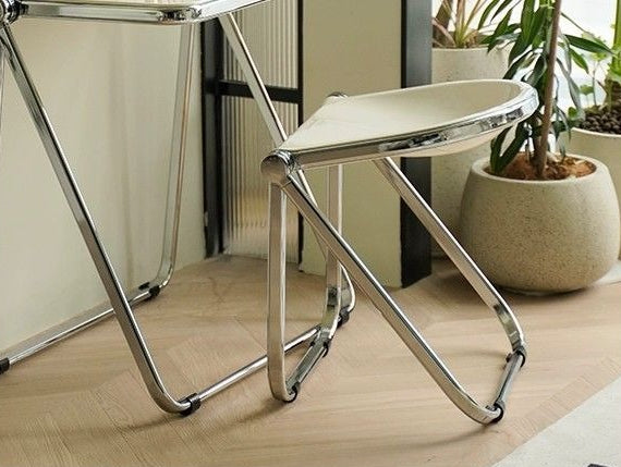 Modern Acrylic Folding Stool – A Fusion of Minimalist Design and Everyday Functionality