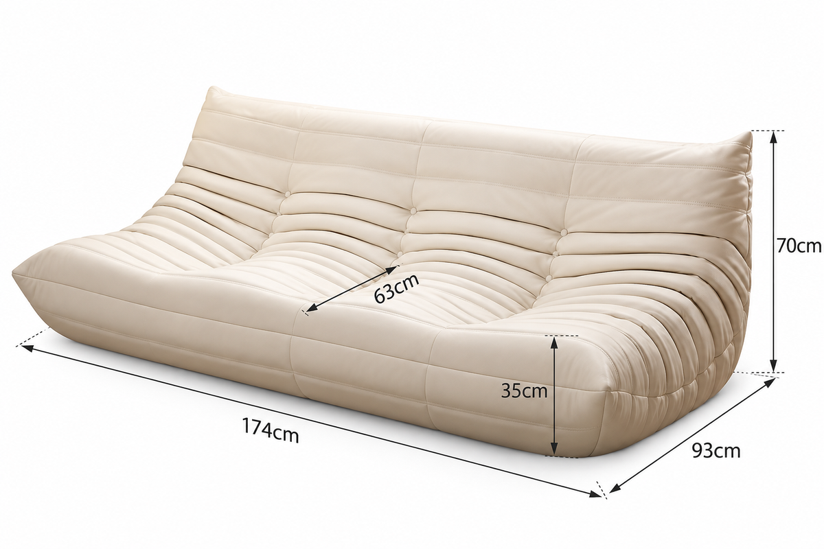 Togo 3-Seater Sofa Replica – Effortless Comfort & Timeless Style