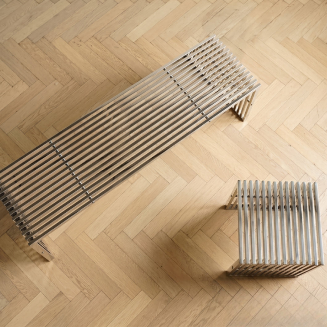 Linear Side Table – Bauhaus Stainless Steel Design