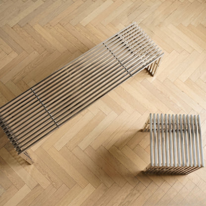 Linear Side Table – Bauhaus Stainless Steel Design