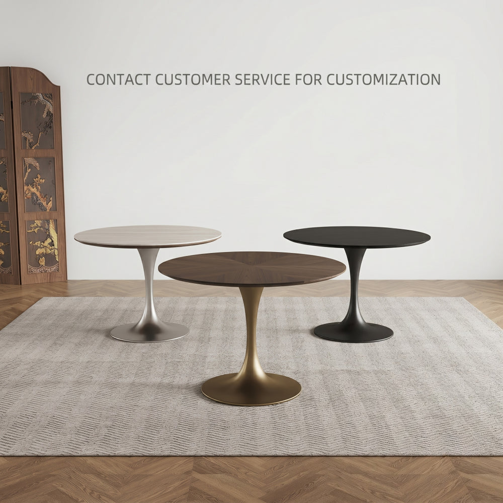 Tulip Dining Table – Timeless Modern Elegance in Wood & Steel