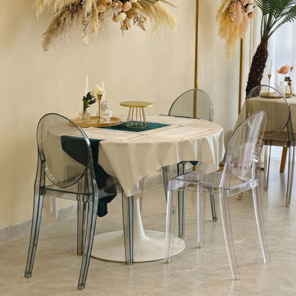 Nordic Ghost Dining Chair – Transparent Stackable Acrylic Chair