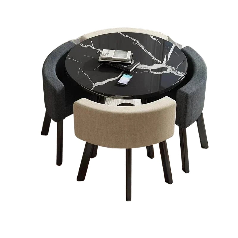 Nordic-Style Table and Chair Set with Storage-Redefining Light Luxury and Minimalism