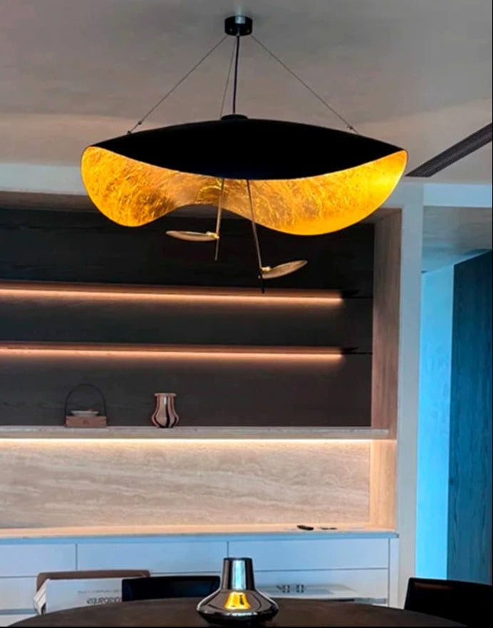 Catellani Smith Gold Leaf Pendant Replica – Modern Minimalist Luxury Lighting