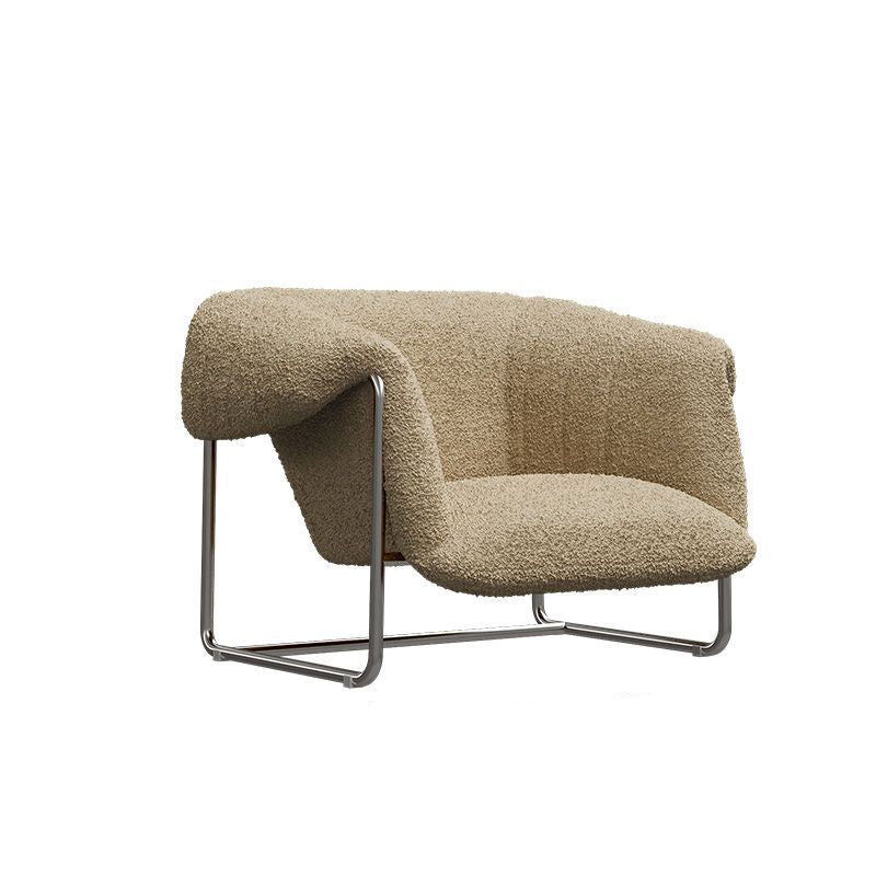 Sillón Bauhaus Bouclé — Sofá individual moderno de mediados de siglo para sala de estar