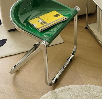 Modern Acrylic Folding Stool – A Fusion of Minimalist Design and Everyday Functionality