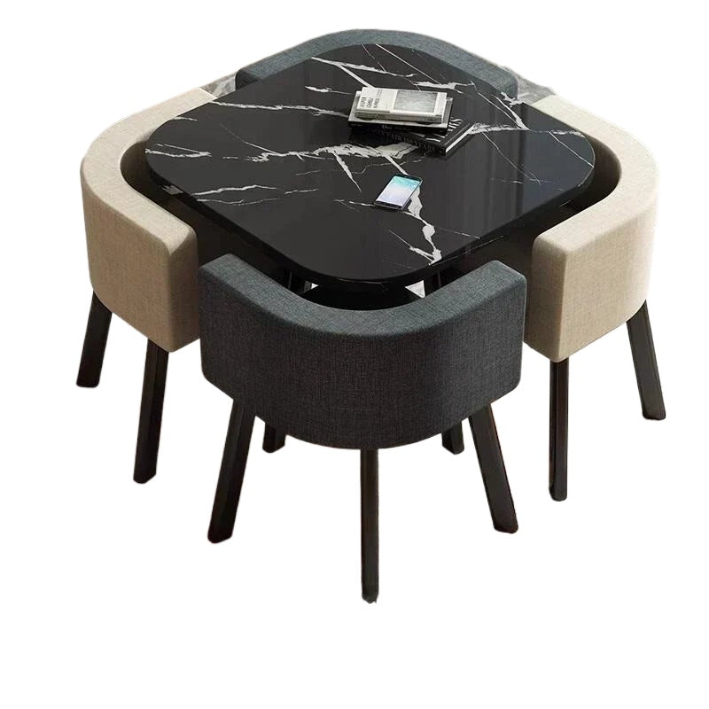 Nordic-Style Table and Chair Set with Storage-Redefining Light Luxury and Minimalism