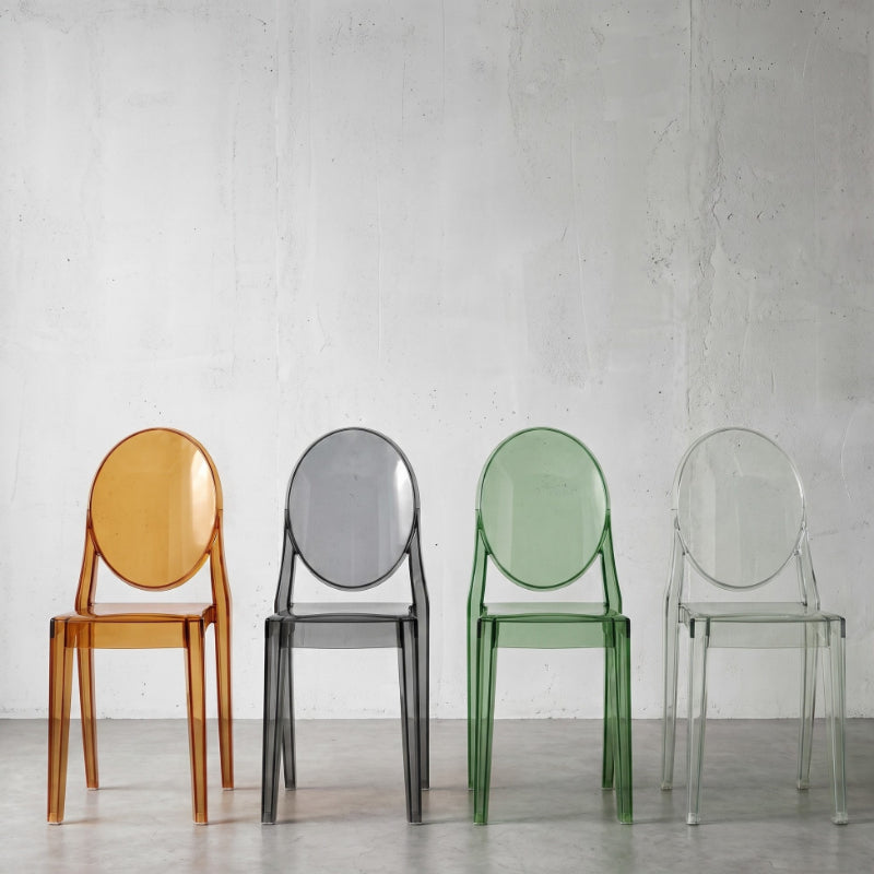 Nordic Ghost Dining Chair – Transparent Stackable Acrylic Chair