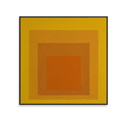 Josef Albers Inspired Bauhaus Geometric Abstract Wall Art - Layered Colour Block Print