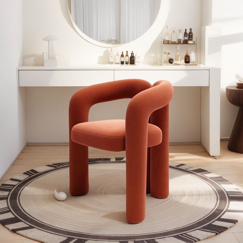 Cream Luxury Dressing Chair – Modern Minimalist Designer Makeup Chair with Backrest