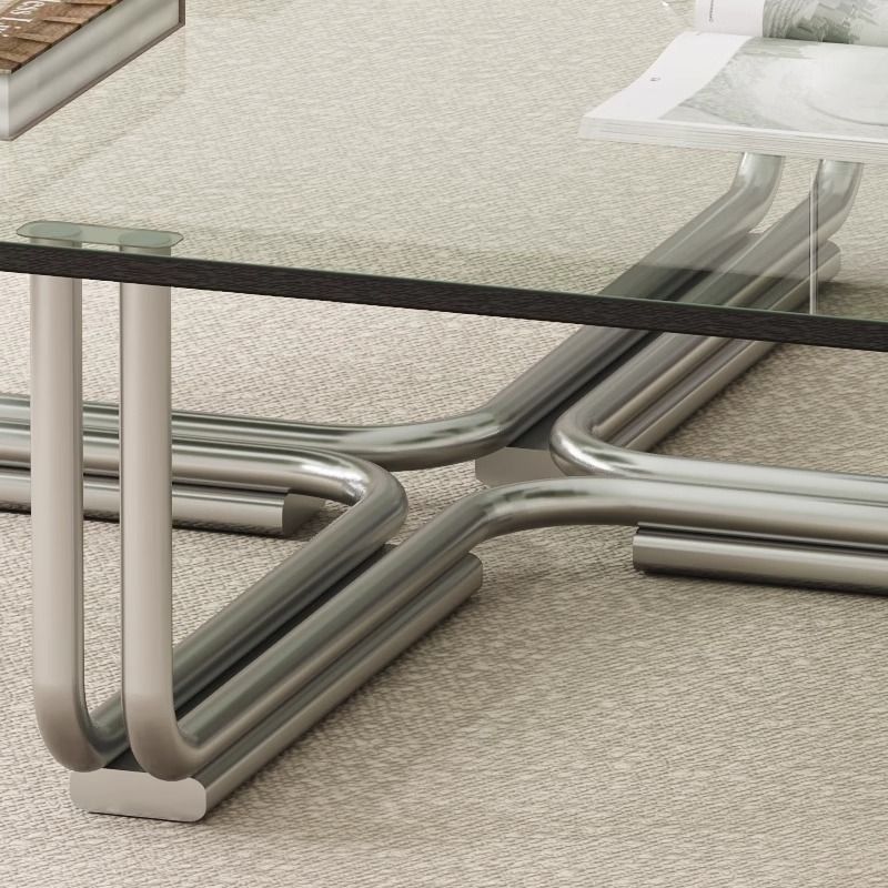 Glassline Coffee Table – Bauhaus-Inspired Transparency & Steel