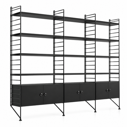 Sistema a parete String – Scaffalatura modulare, regolabile e montata a parete