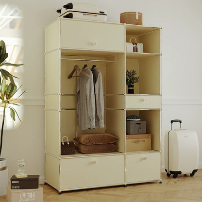 Modern Bedroom Wardrobe – Freestanding Clothes Rack & Storage Cabinet