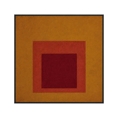 Josef Albers Inspired Bauhaus Geometric Abstract Wall Art - Layered Colour Block Print
