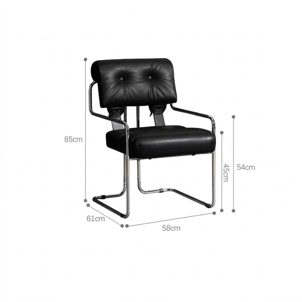 Tucroma Chair – Vintage Genuine Leather Dining & Study Chair