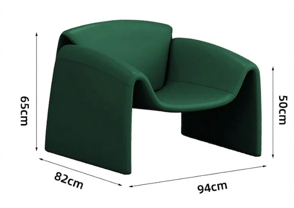 Contemporary Designer Crab Lounge Chair with Refined Minimalist Sculptural Form