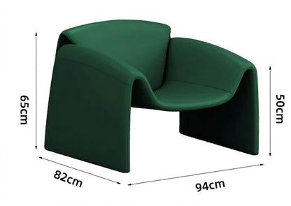 Contemporary Designer Crab Lounge Chair with Refined Minimalist Sculptural Form