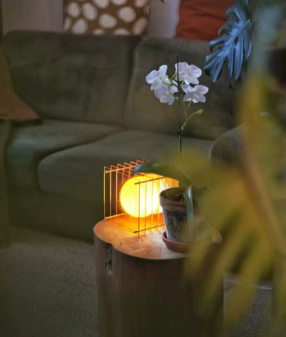 Mid-Century Layered Acrylic Table Lamp – Premium Floating Sunset Ambient Decor
