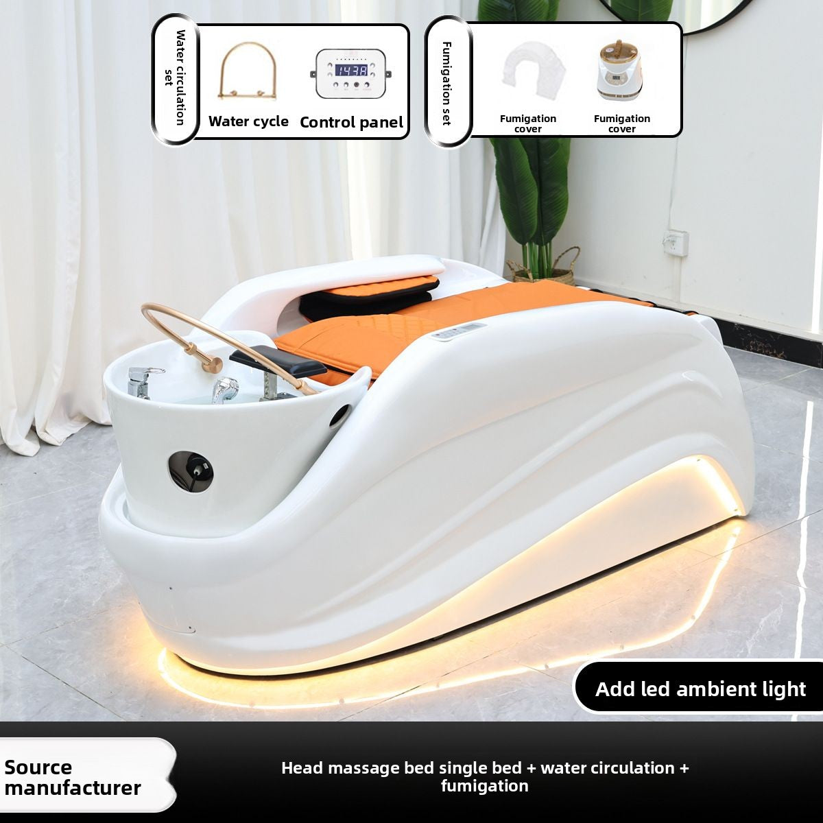 Fully Automatic Electric Massage Shampoo Bed for Hair Salon & Spa