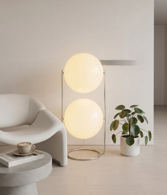 Halo Orb Stehleuchte – Moderne Ambientebeleuchtung mit skulpturaler Eleganz