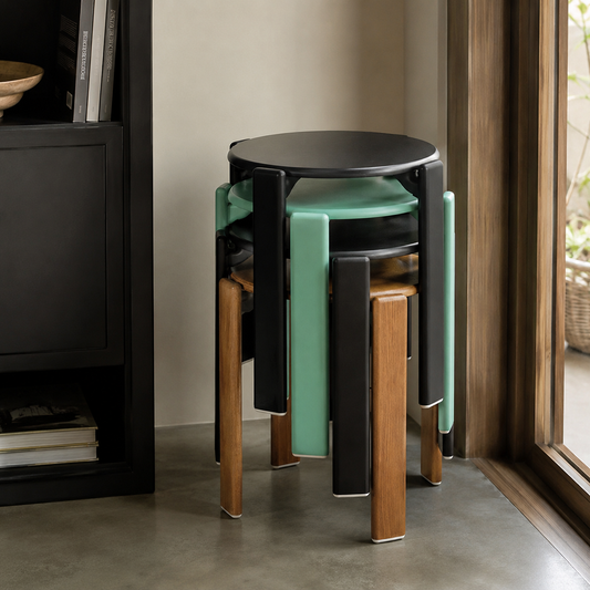 Rey Stool Replica – Versatile Stackable Wooden Stool & Modern Minimalist Elegance