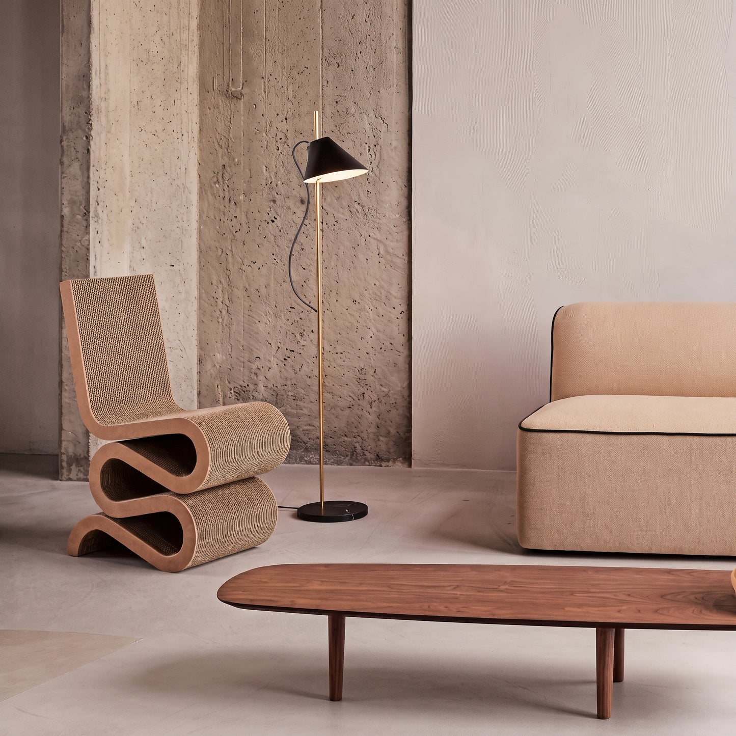 Corrugated Cardboard Wiggle Chair — A Creative Fusion of Eco-Design and Modern Form
