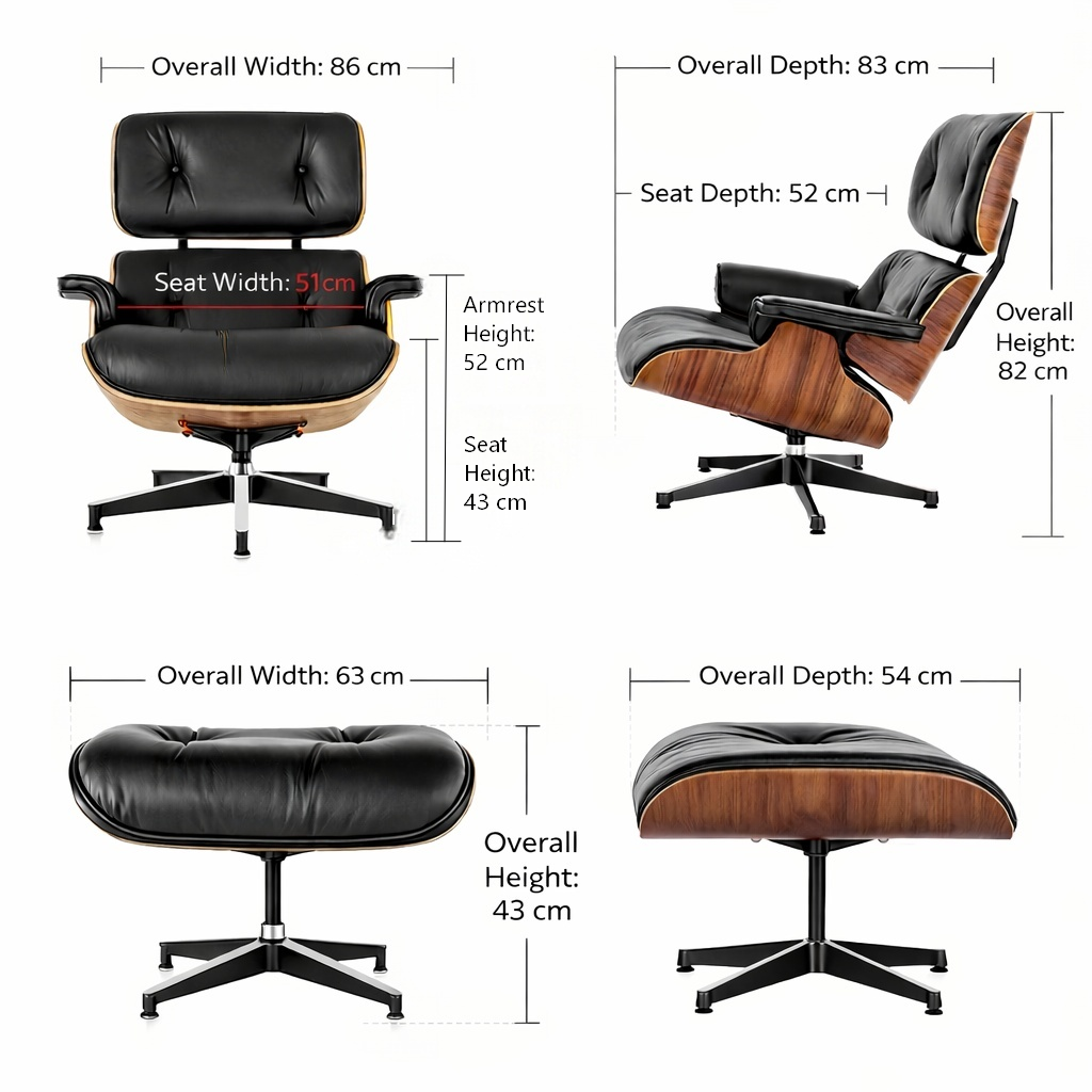 Sillón y otomana: un icono del diseño que combina lujo y comodidad 