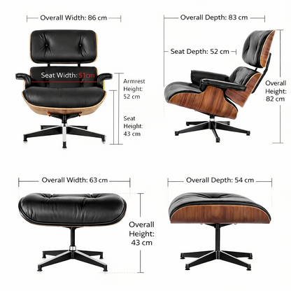 Sillón y otomana: un icono del diseño que combina lujo y comodidad 