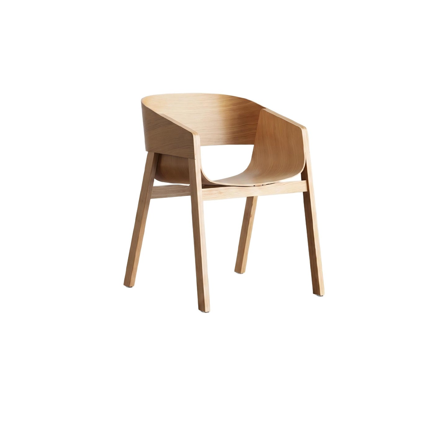 Nordic Solid Wood Dining Chair – Modern Minimalist Designer Armchair for Home & Cafe