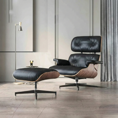 Sillón y otomana: un icono del diseño que combina lujo y comodidad 