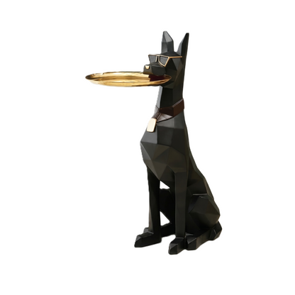 Figura de perro caballero: artesanía exquisita que ilumina el arte de los rincones 