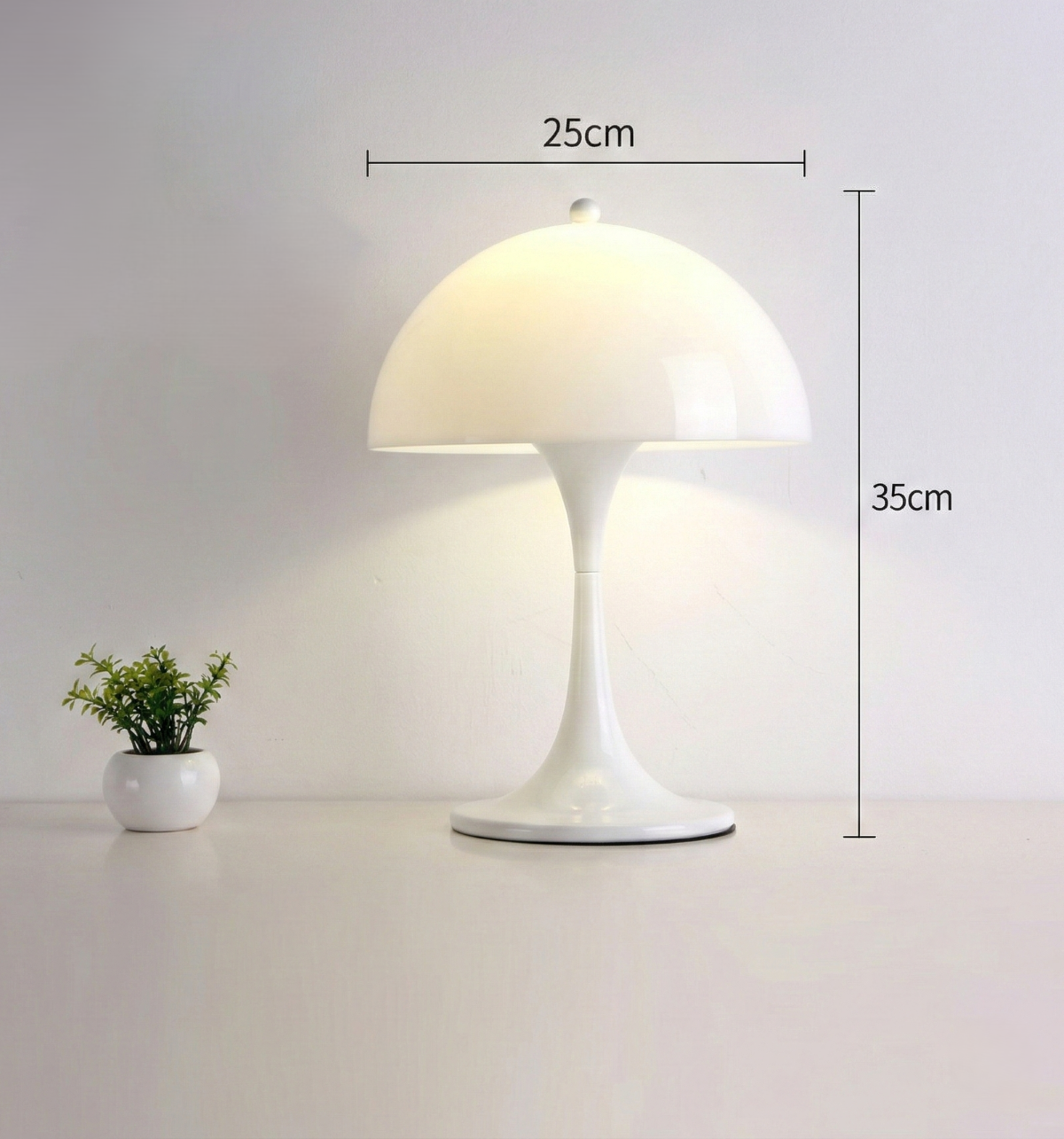 Panthella Table Lamp – Mid-Century Mushroom Table Lamp with Soft Diffused Light