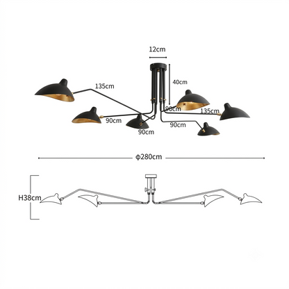 Serge Mouille Spider Ceiling Lamp Replica – A Mid-Century Modern Icon