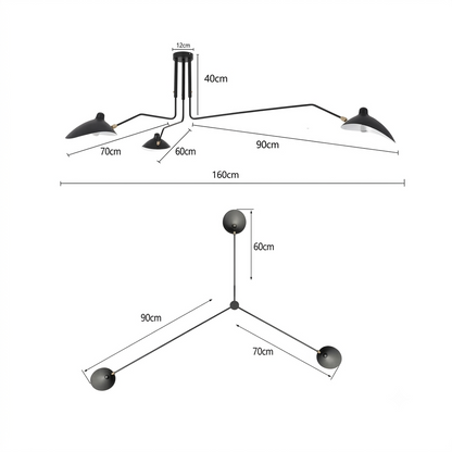Serge Mouille Spider Ceiling Lamp Replica – A Mid-Century Modern Icon